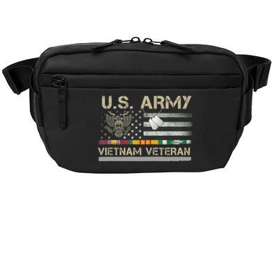 Funny US Army Vietnam Veteran USA Flag A Great Gift For Veteran Vietnam Army Crossbody Pack