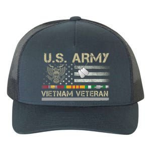 Funny US Army Vietnam Veteran USA Flag A Great Gift For Veteran Vietnam Army Yupoong Adult 5-Panel Trucker Hat