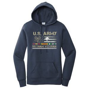 Funny US Army Vietnam Veteran USA Flag A Great Gift For Veteran Vietnam Army Women's Pullover Hoodie