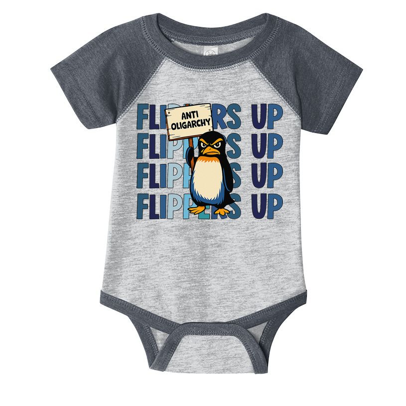 Flippers Up Anti Oligarchy Penguins 8647 Protect Facism Infant Baby Jersey Bodysuit