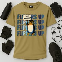 Flippers Up Anti Oligarchy Penguins 8647 Protect Facism Cooling Performance Crew T-Shirt