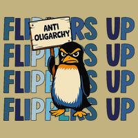 Flippers Up Anti Oligarchy Penguins 8647 Protect Facism Cooling Performance Crew T-Shirt