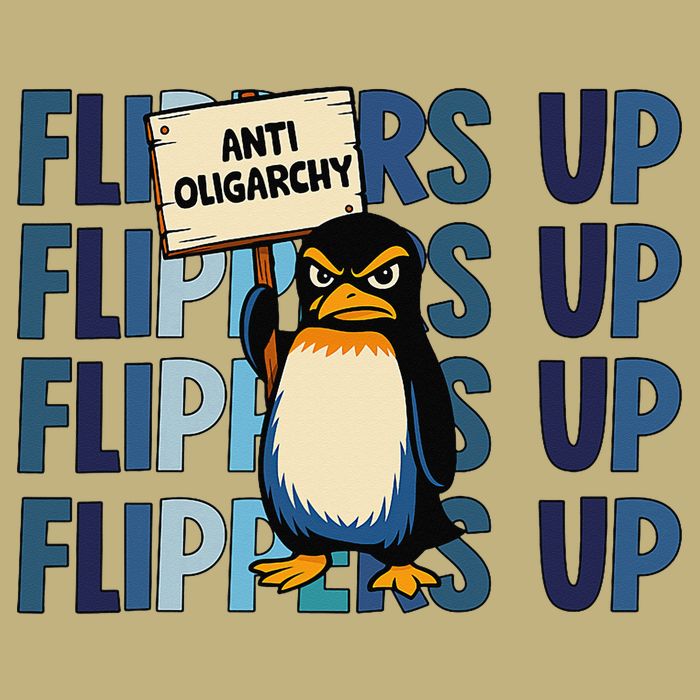 Flippers Up Anti Oligarchy Penguins 8647 Protect Facism Cooling Performance Crew T-Shirt