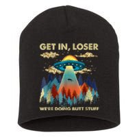 Funny UFO Alien Abduction Short Acrylic Beanie