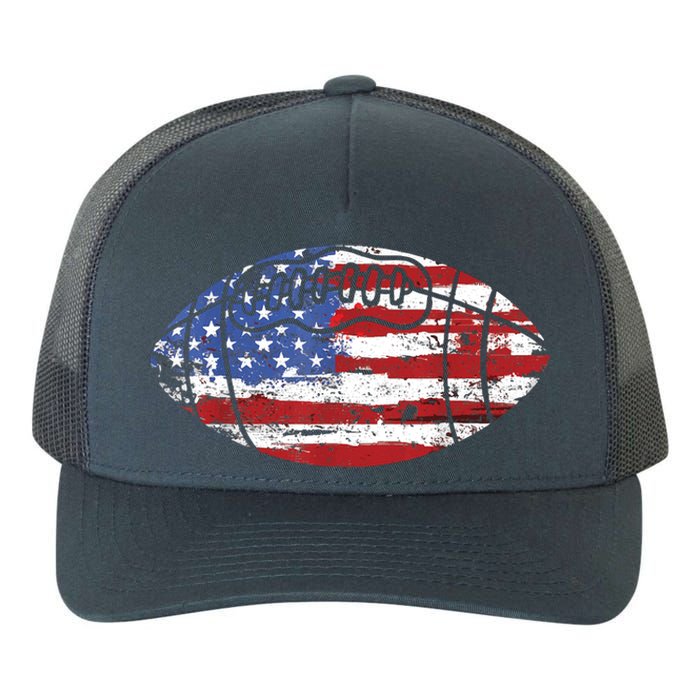 Football USA American Flag Vintage Gift Yupoong Adult 5-Panel Trucker Hat