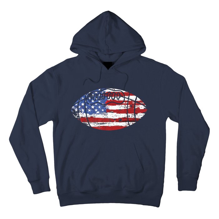 Football USA American Flag Vintage Gift Hoodie