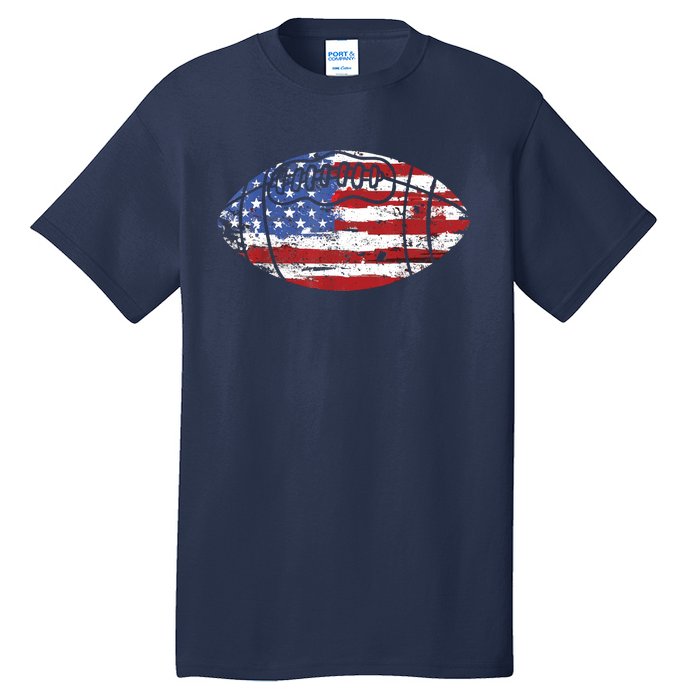 Football USA American Flag Vintage Gift Tall T-Shirt