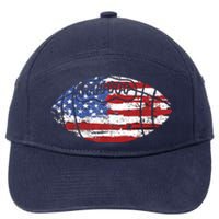 Football USA American Flag Vintage Gift 7-Panel Snapback Hat