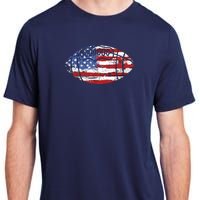 Football USA American Flag Vintage Gift Adult ChromaSoft Performance T-Shirt