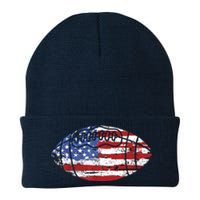 Football USA American Flag Vintage Gift Knit Cap Winter Beanie