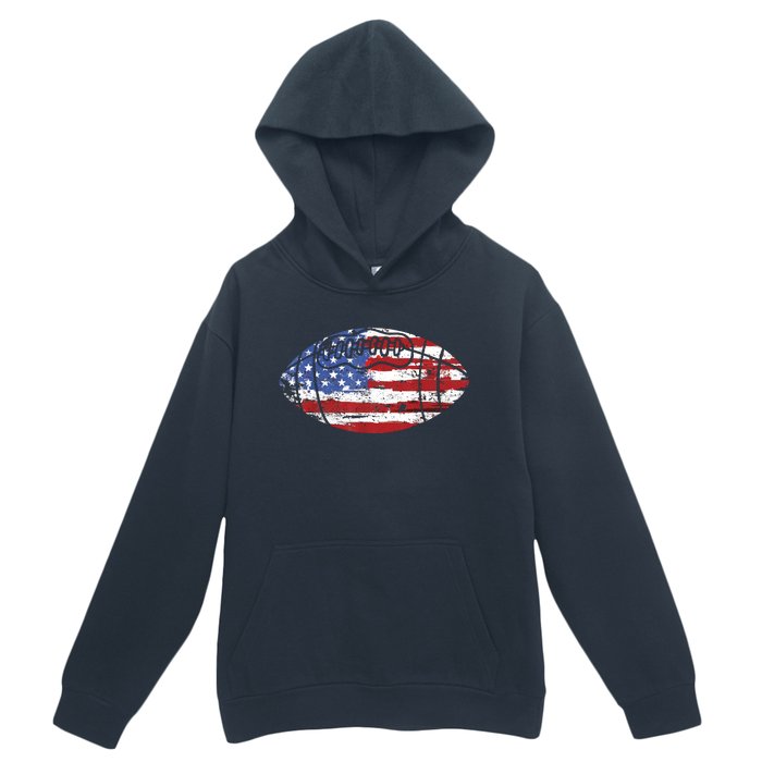 Football USA American Flag Vintage Gift Urban Pullover Hoodie