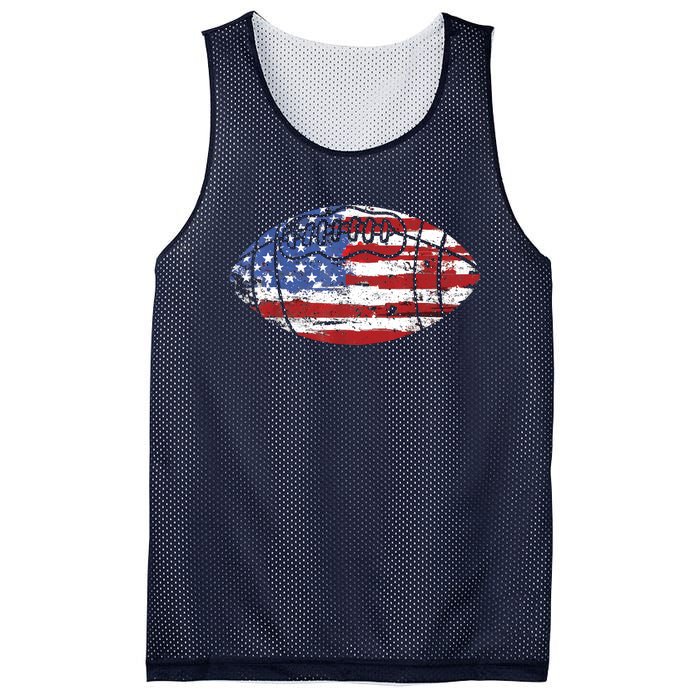 Football USA American Flag Vintage Gift Mesh Reversible Basketball Jersey Tank