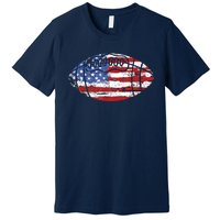 Football USA American Flag Vintage Gift Premium T-Shirt