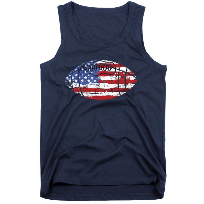 Football USA American Flag Vintage Gift Tank Top