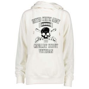 Funny U.S. Army Cavalry Scout Veteran Womens Funnel Neck Pullover Hood