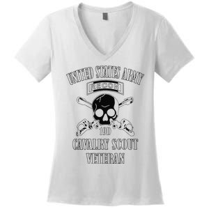 Funny U.S. Army Cavalry Scout Veteran Women's V-Neck T-Shirt