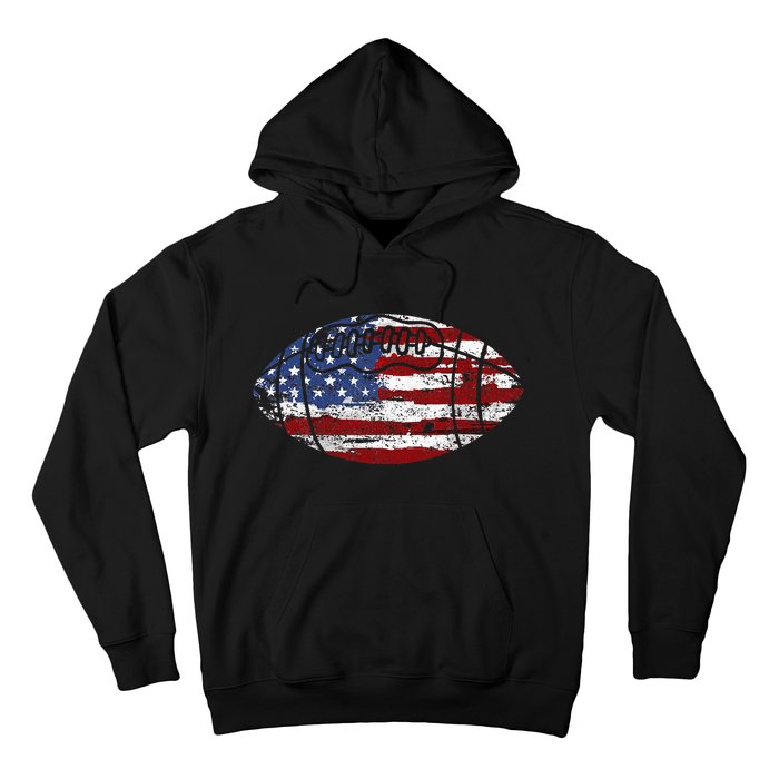 Football Usa American Flag Vintage Gift Hoodie