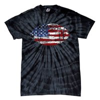 Football Usa American Flag Vintage Gift Tie-Dye T-Shirt