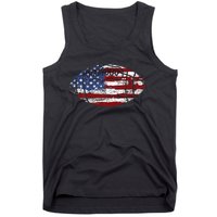 Football Usa American Flag Vintage Gift Tank Top