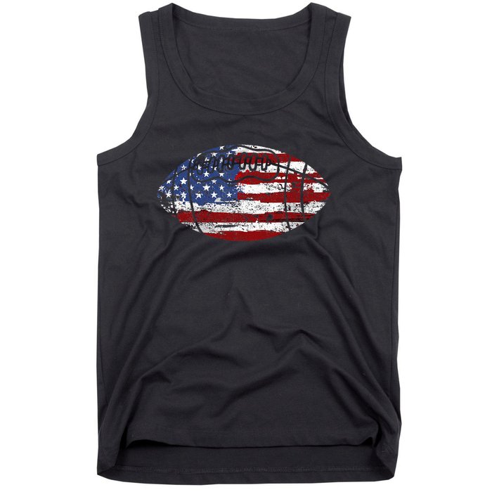 Football Usa American Flag Vintage Gift Tank Top