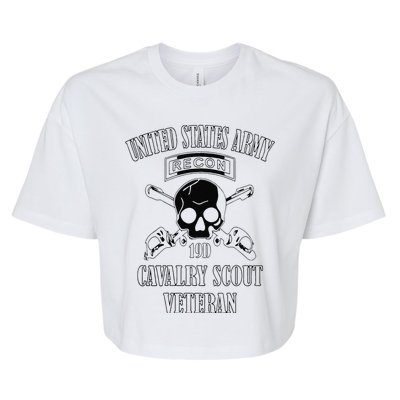 Funny U.S. Army Cavalry Scout Veteran Bella+Canvas Jersey Crop Tee