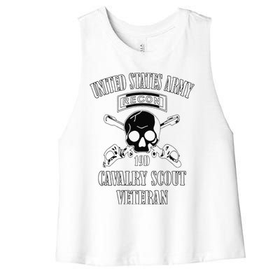 Funny U.S. Army Cavalry Scout Veteran Women's Racerback Cropped Tank