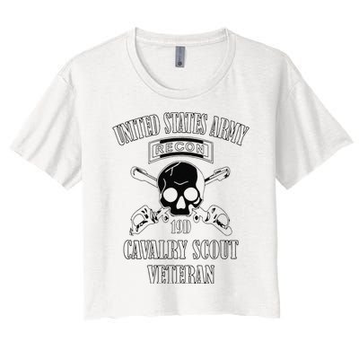 Funny U.S. Army Cavalry Scout Veteran Women's Crop Top Tee