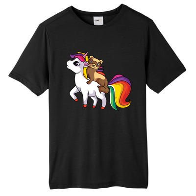 Ferret Unicorn Animal Lover Tall Fusion ChromaSoft Performance T-Shirt