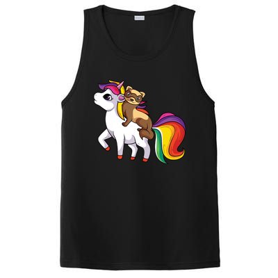 Ferret Unicorn Animal Lover PosiCharge Competitor Tank