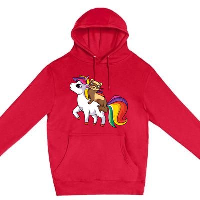 Ferret Unicorn Animal Lover Premium Pullover Hoodie