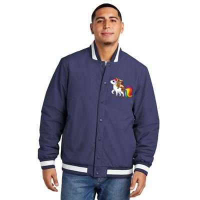 Ferret Unicorn Animal Lover Insulated Varsity Jacket