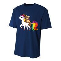 Ferret Unicorn Animal Lover Performance Sprint T-Shirt