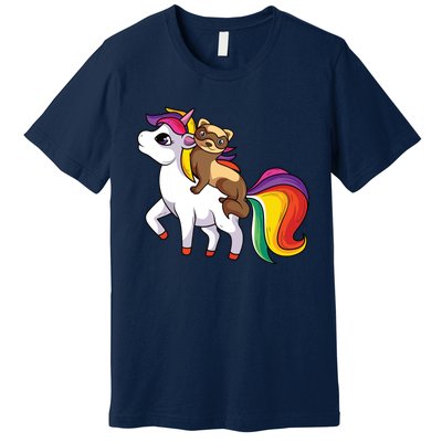 Ferret Unicorn Animal Lover Premium T-Shirt