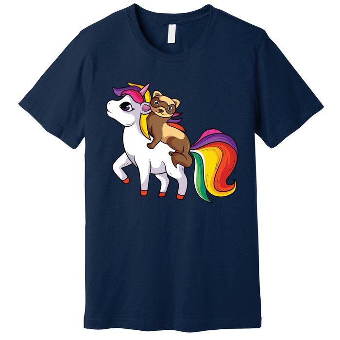 Ferret Unicorn Animal Lover Premium T-Shirt