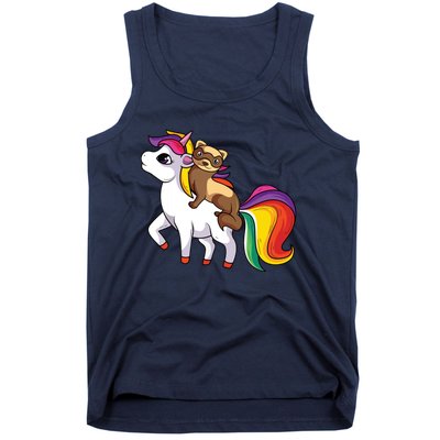 Ferret Unicorn Animal Lover Tank Top