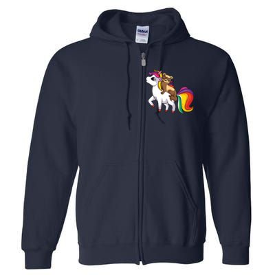 Ferret Unicorn Animal Lover Full Zip Hoodie