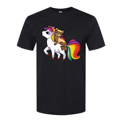 Ferret Unicorn Animal Lover Softstyle CVC T-Shirt