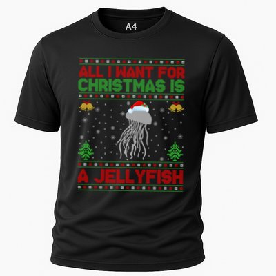 Funny Ugly All I Want For Christmas Is A Jellyfish Gift Performance Shirt