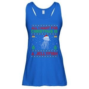 Funny Ugly All I Want For Christmas Is A Jellyfish Gift Ladies Essential Flowy Tank