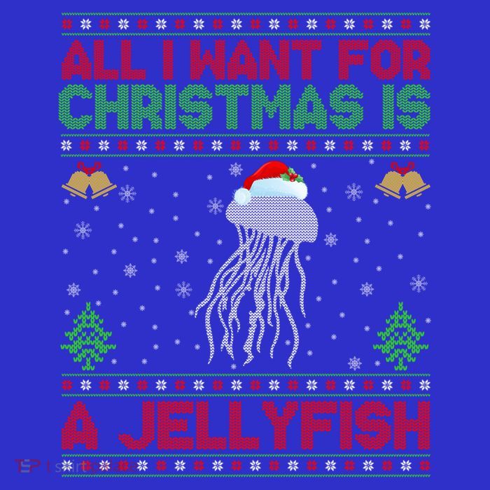 Funny Ugly All I Want For Christmas Is A Jellyfish Gift 16 in Basic Backpack