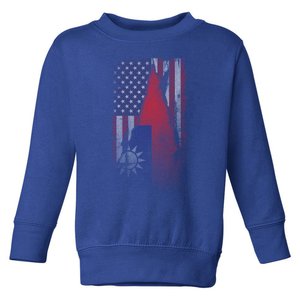 Faded Us And Taiwan Flags Support For Taiwan I Love Taiwan Meaningful Gift Toddler Sweatshirt