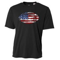 Football Usa American Flag Vintage Gift Cooling Performance Crew T-Shirt