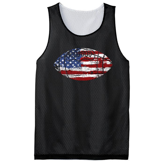 Football Usa American Flag Vintage Gift Mesh Reversible Basketball Jersey Tank