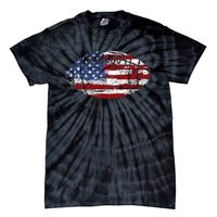 Football Usa American Flag Vintage Gift Tie-Dye T-Shirt