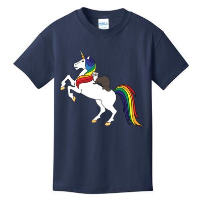 Ferret Unicorn Animal Lover Kids T-Shirt