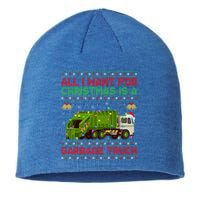 Funny Ugly All I Want For Christmas Is A Garbage Truck Meaningful Gift Sustainable Beanie