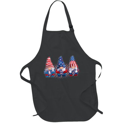 Funny USA American Flag 4th Of July Gnomes Apron