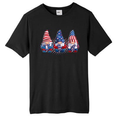 Funny USA American Flag 4th Of July Gnomes Tall Fusion ChromaSoft Performance T-Shirt