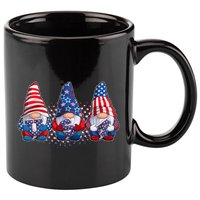 Funny USA American Flag 4th Of July Gnomes 11oz C Handle Ceramic Mug