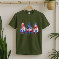 Funny USA American Flag 4th Of July Gnomes T-Shirt